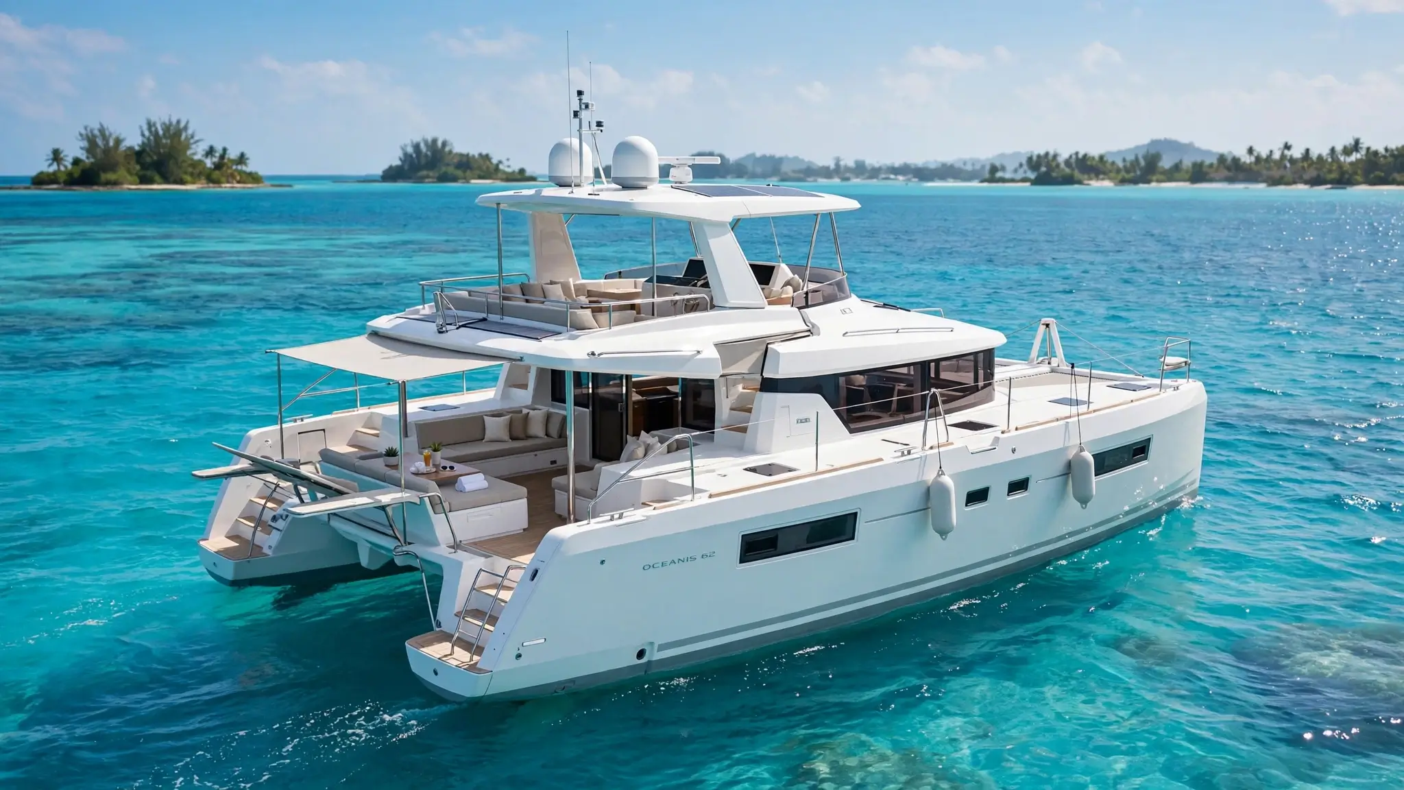 Servicio marino yate catamaran