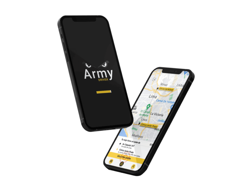 Descarga app Army Driver taxi seguro Lima